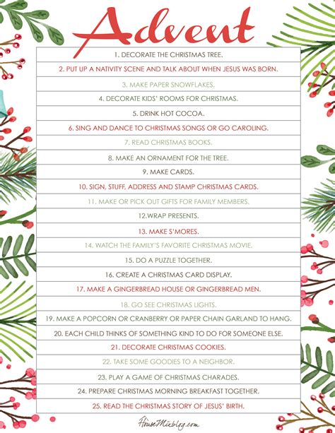 Printable Christmas activities for advent | House Mix