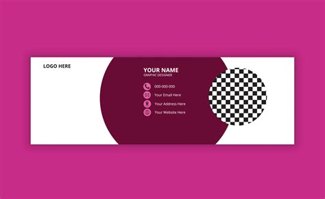 Modern E Mail Signature Template Design Vector Art At Vecteezy