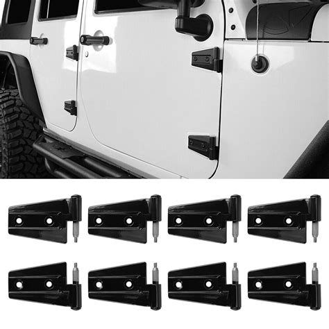 16pcs Upper And Lower Body Door Hinge Kit Replacement For Jeep Wrangler Jk 2007 18 Ebay