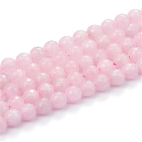 Rose Quartz Faceted Round Beads