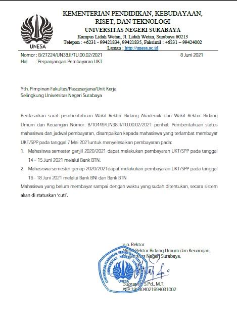 Detail Contoh Surat Pemberitahuan Pembayaran Kuliah Koleksi Nomer 12