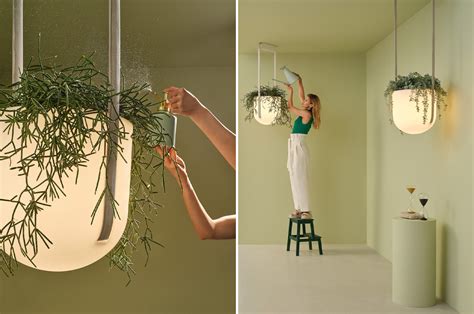 This Hanging Light Fixture Doubles As A Planter To Bring Nature Indoors