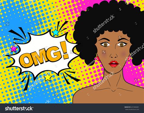 Wow Pop Art Female Face Sexy Stock Vector Royalty Free 631846061