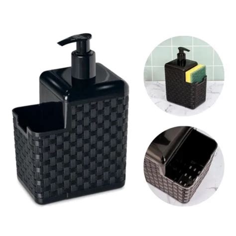 Porta Detergente E Esponja Bico Dosador Rattan Preto Shopee Brasil