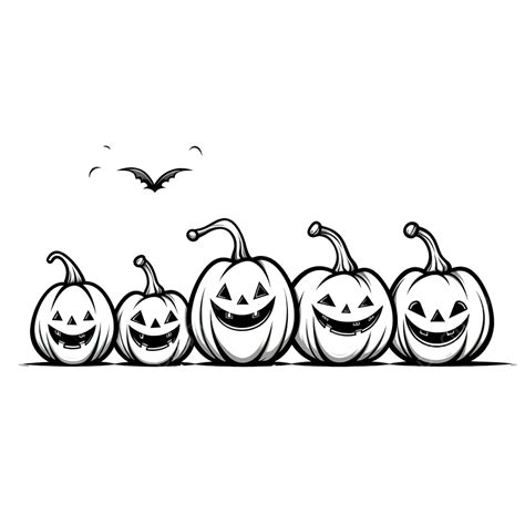 Scary Halloween Pumpkins One Line Art Continuous Line Drawing Of Halloween Theme, Pumpkin ...