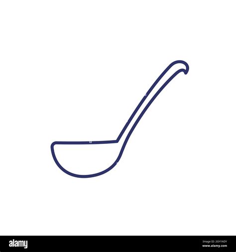 Soup Ladle Line Icon On White Vector Stock Vector Image Art Alamy