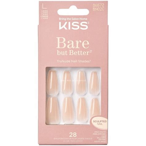 Kiss Bare But Better False Nails Nude Drama Nail Polish Direct