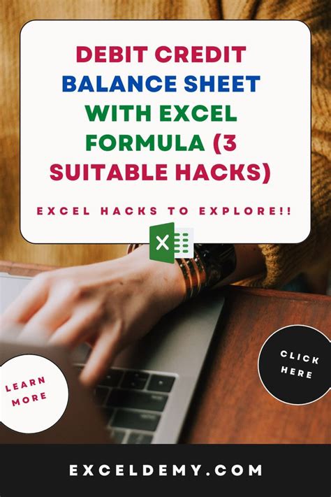 How to Create a Debit Credit Balance Sheet in Excel