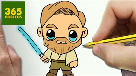 Como Dibujar Obi Wan Kenobi Kawaii Paso A Paso Dibujos Kawaii Faciles