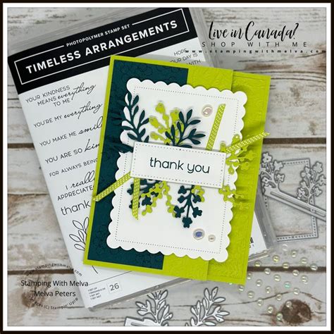 Stampin Up Timeless Arrangements Thank You Simple Cards Stampin Up