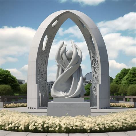 Premium AI Image | Nagasaki peace memorial ceremony