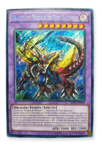 Yugi Oh Brave Eyes Pendulum Dragon Rate En039 Secret Meses Sin Intereses