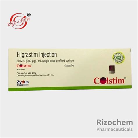 Filgrastim Injection 300 mcg Colstim |-Rizochem Pharmaceuticals