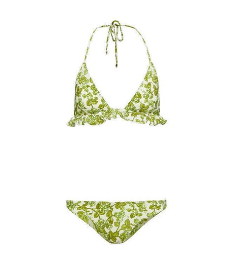 Etro Ruffle Trimmed Printed Bikini Etro