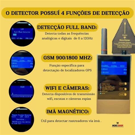 Detector Localizador Rastreadores C Mera Gps Vassourinha Mike Shop