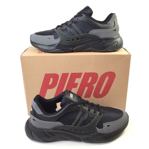 Jual Sepatu Piero P Ergo Black Grey Sepatu Sneakers Piero Original