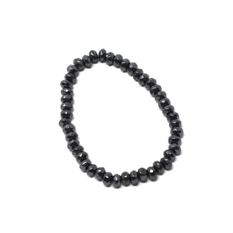 Hematite Bracelet 6mm Rondells Crystalis Crystals Shop