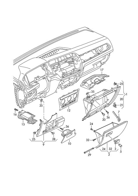 Volkswagen Touran Dashboard Fittings Vag Etka Online