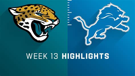 Jacksonville Jaguars Vs Detroit Lions Highlights Week 13