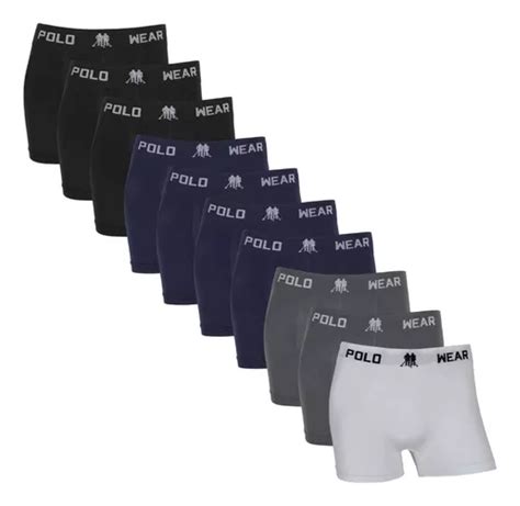 Kit Cueca Box Masculina Microfibra Polo Wear Luxo Premium