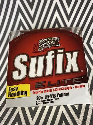 Sufix Elite Monofilament Lb Hi Vis Yellow Yards Monofilament