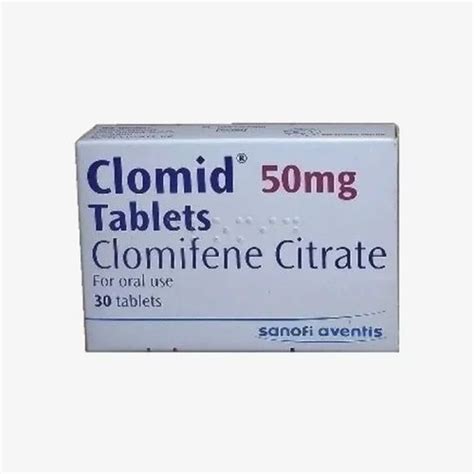 Clomid Clomiphene Citrate Tablets Packaging Type Box Dose 50 Mg