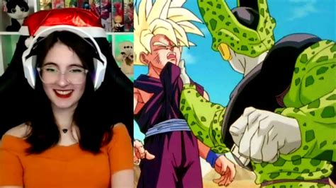 Cátia Flávia reagindo a Gohan vs Cell parte 1 DRAGON BALL Z REACT