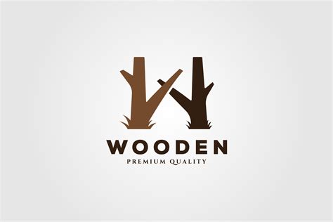 Tree Trunk Wooden Logo Vector Designs Gráfico Por Lawoel · Creative Fabrica