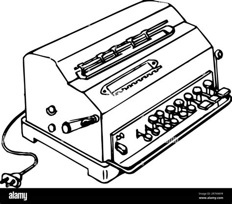 Old printer isolated on white Stock Vector Image & Art - Alamy