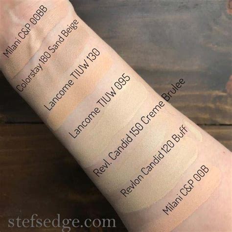 Lancome Teint Idole Ultra Wear Foundation Swatches 095 And 130 Stef