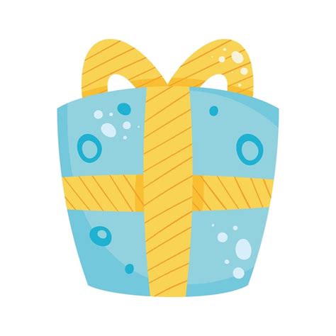 Caja De Regalo Azul Vector Gratis