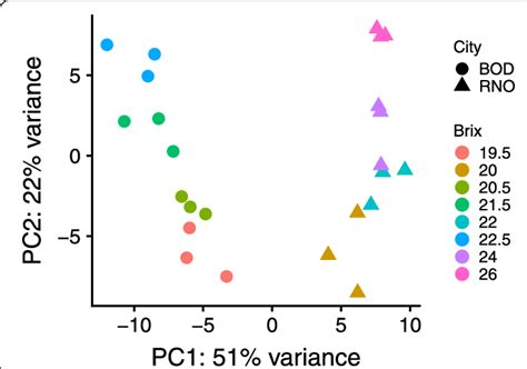 Principal Component Analysis Of The Transcriptomic Data From Berry Skin Download Scientific