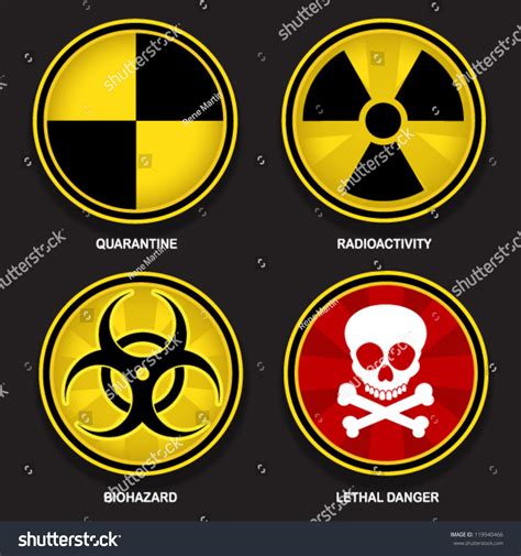 Hazard Symbols Stock Vector 119940466 Shutterstock