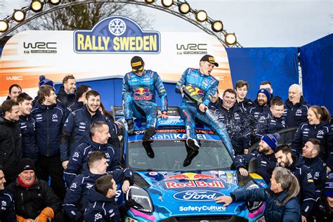 Ott Tänak at the top of the podium in Rally Sweden 2023 | Rally Sweden