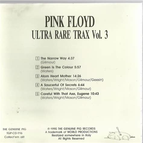 Ultra Rare Trax Vol De Pink Floyd Cd Con Rockinronnie Ref