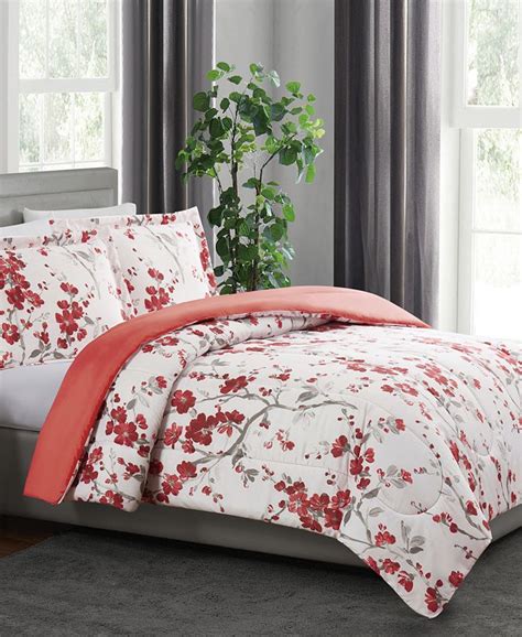 Pem America Cherry Blossom 2 Pc Reversible Twin Comforter Set Created For Macys Macys