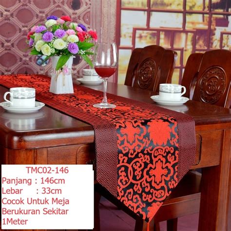 Jual Taplak Meja Table Runner Premium Tema Imlek Naga Sincia Cny