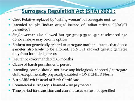 Surrogacy Regulation Act 2021 PPT