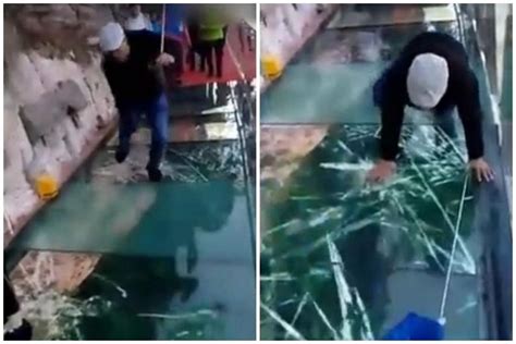 Glass Bridge In China Frightening Tourists With Fake Cracking Visual