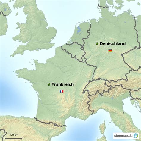 Schweiz Frankreich Karte StepMap Frankreich Deutschland Landkarte