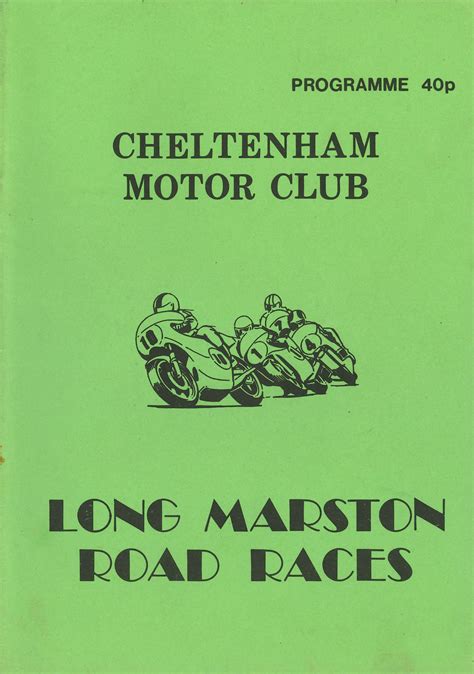 Long Marston Airfield The Motor Racing Programme Covers Project