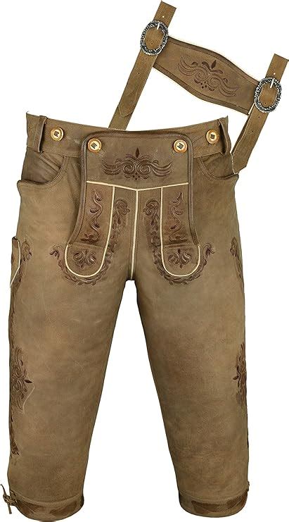 Kniebundhose Leder Antik Nubuk Trachtenlederhose Herren Damen