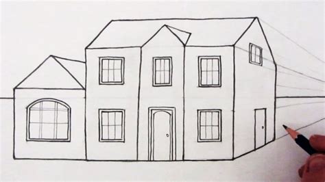 Perspective House Sketch at PaintingValley.com | Explore collection of ...