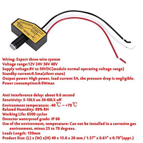 Direct Current Photoelectric Switch V V V V Photocell Switch Dc