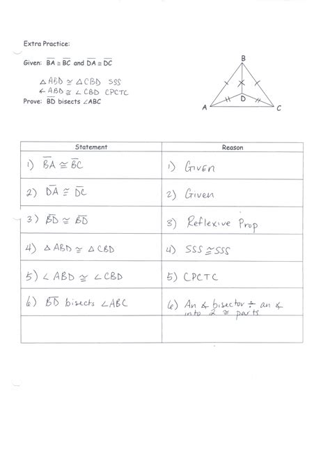 Triangle Congruence Proofs Worksheet E Street Light