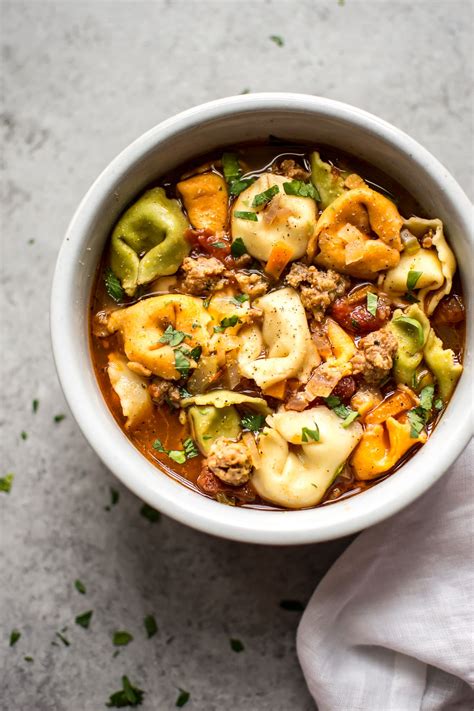 Crockpot Tortellini Soup With Sausage Salt Lavender