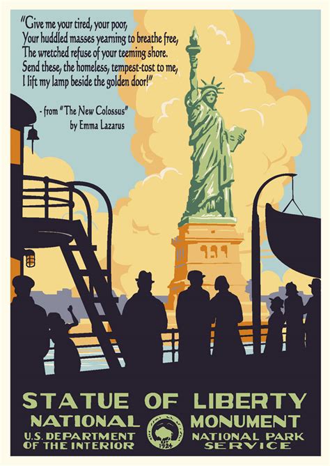 Statue Of Liberty National Monument Vintage Poster Discovernw Org