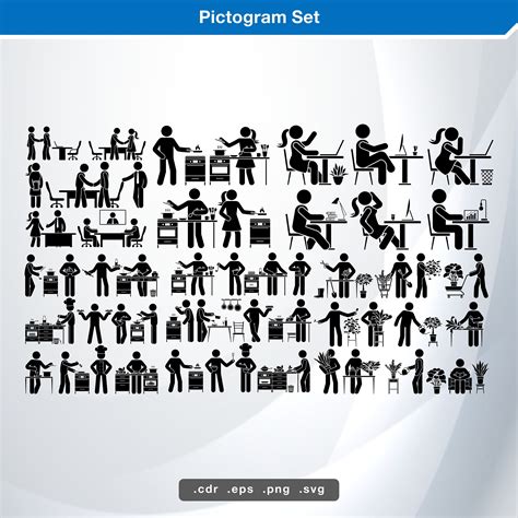 pictogram svg digital vector set etsy