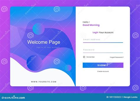 Login Form Landing Page Website Concept Cartoon Vector | CartoonDealer.com #181155323