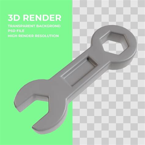 Premium Psd Wrench D Illustration